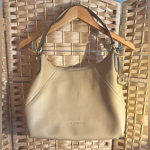 Michael Kors Beige Leather Shoulder Bag